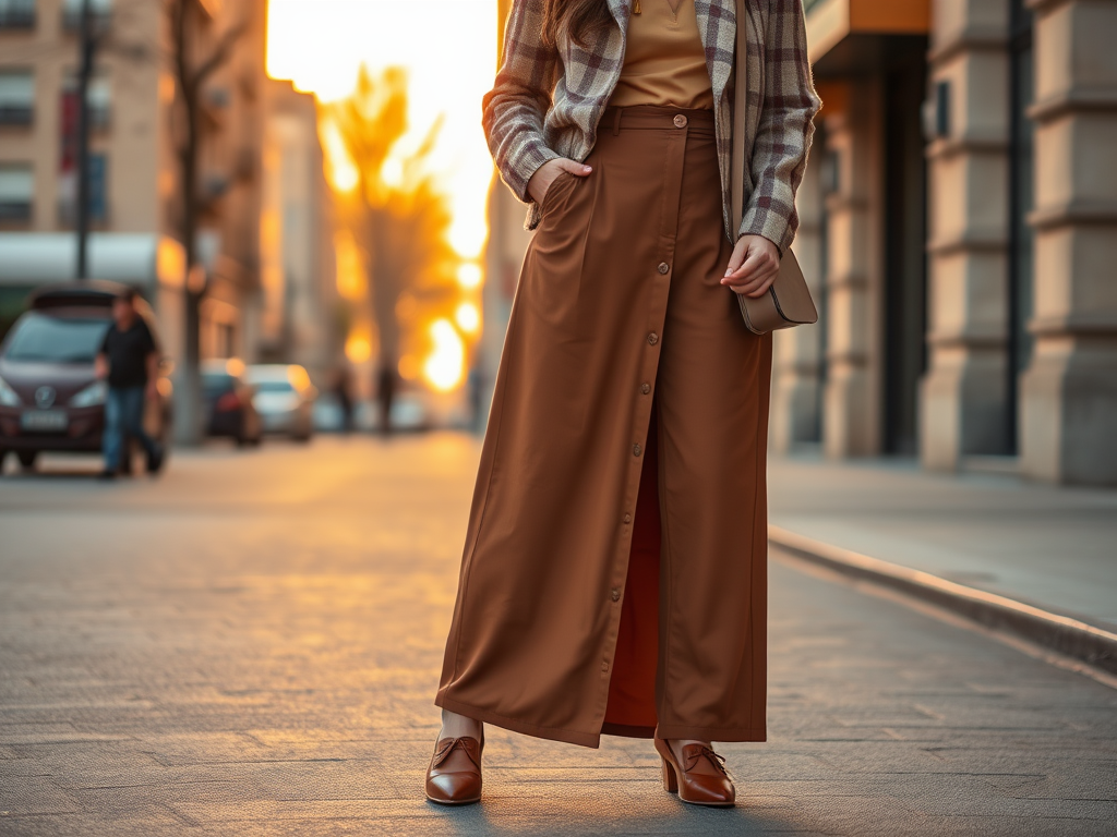 gdpron.ro | Cum să alegi o fustă lungă care să meargă cu pantaloni maro